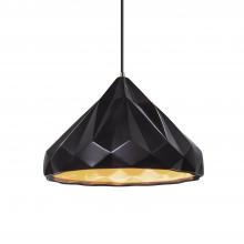 Justice Design Group CER-6450-CBGD-NCKL-BKCD-LED1-700 - Geometric 1-Light LED Pendant