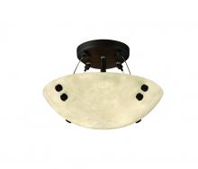 Justice Design Group CLD-9650-35-DBRZ-F6-LED-2000 - 14" Semi-Flush Bowl w/ Finials