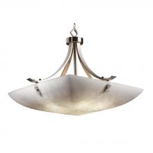 Justice Design Group CLD-9752-35-NCKL-F1-LED-5000 - 24" Pendant Bowl - Flat Bars w/ Finials