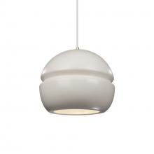Justice Design Group CER-6410-MAT-ABRS-WTCD-LED1-700 - Small Sphere 1-Light LED Pendant