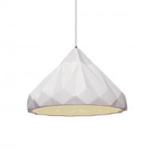 Justice Design Group CER-6450-MAT-NCKL-WTCD-LED1-700 - Geometric 1-Light LED Pendant
