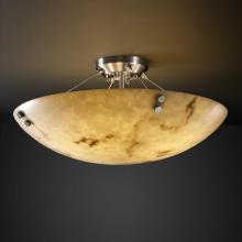 Justice Design Group FAL-9651-25-NCKL-F5-LED-3000 - 18" Semi-Flush Bowl w/ CONCENTRIC SQUARES FINIALS