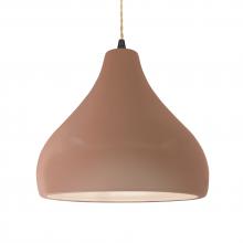Justice Design Group CER-6565-ADOB-MBLK-BEIG-TWST - Large Droplet 1-Light Pendant