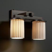Justice Design Group POR-8772-10-BMBO-MBLK - Dakota 2-Light Straight-Bar Bath Bar
