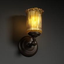 Justice Design Group GLA-8521-16-WHTW-NCKL - Tradition 1-Light Wall Sconce